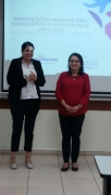 Presentación de la delegación de representantes de Nicaragua Msc. Tania Zambrana y Lic. Luvianca Gil